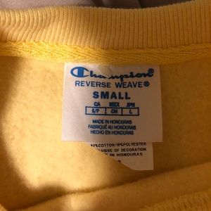 Champion light yellow sweatshirt